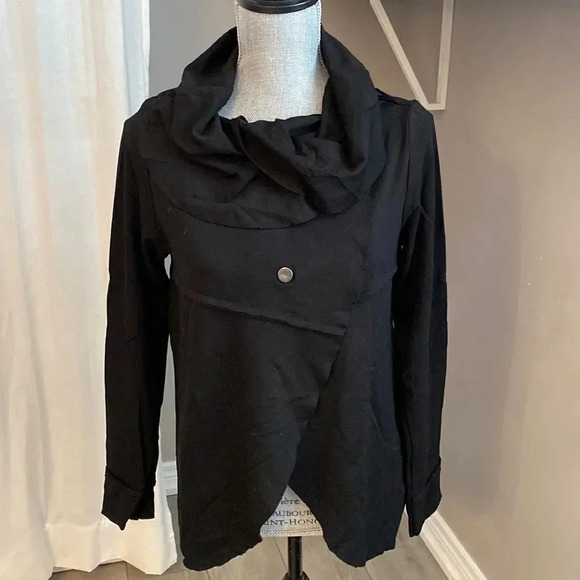 KENSIE Cowl Neck Long Sleeve Top Snap Button, Size L - Picture 2 of 6